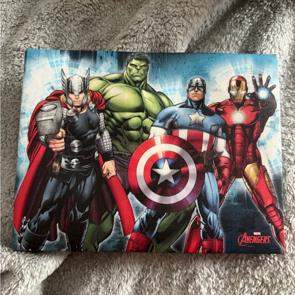 Marvel Superheroes Canvas Art with Red and Blue